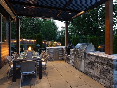 Outdoor Dining Area Pergola